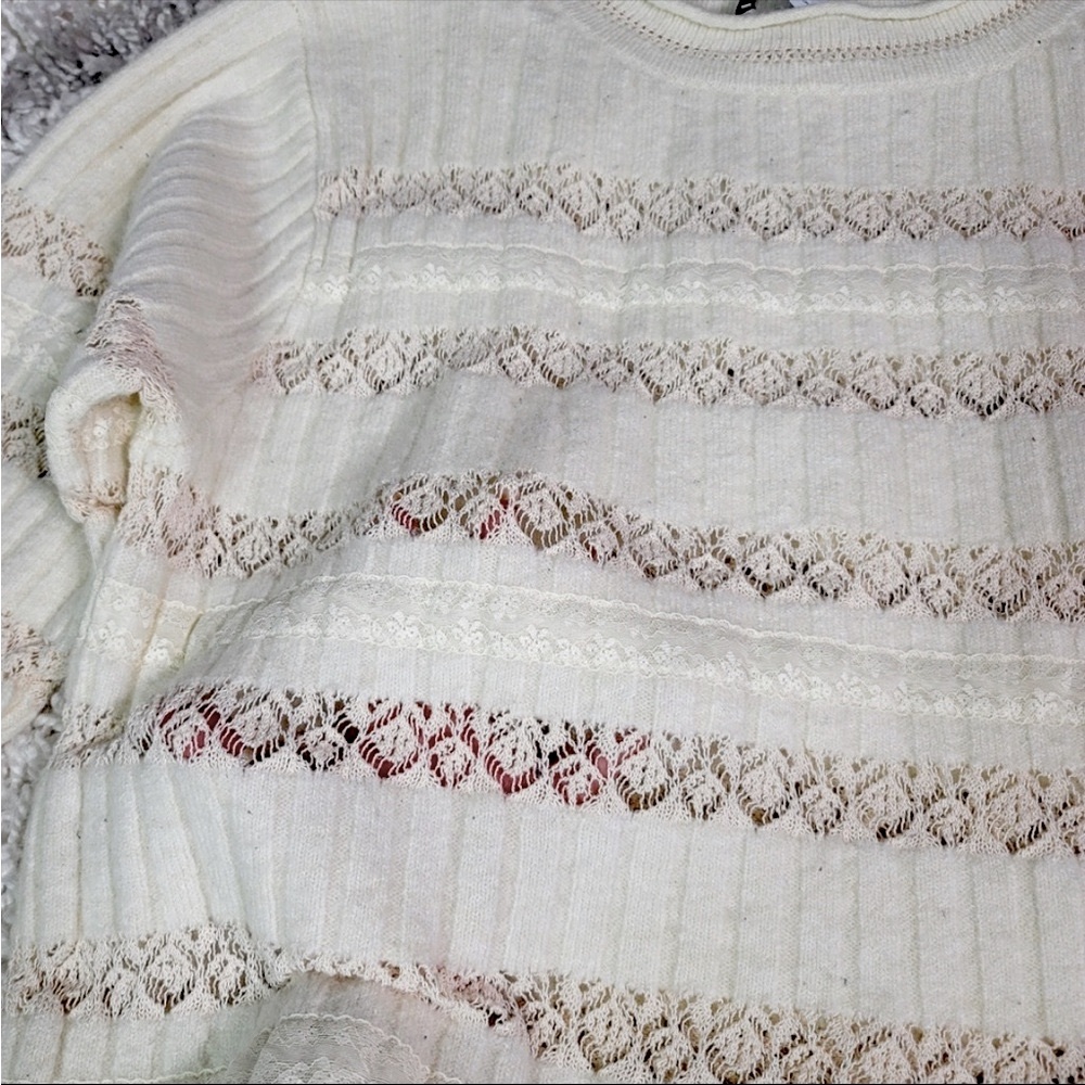 🤍ZARA Pointelle Ribbed Sweater - Picture 11 of 11